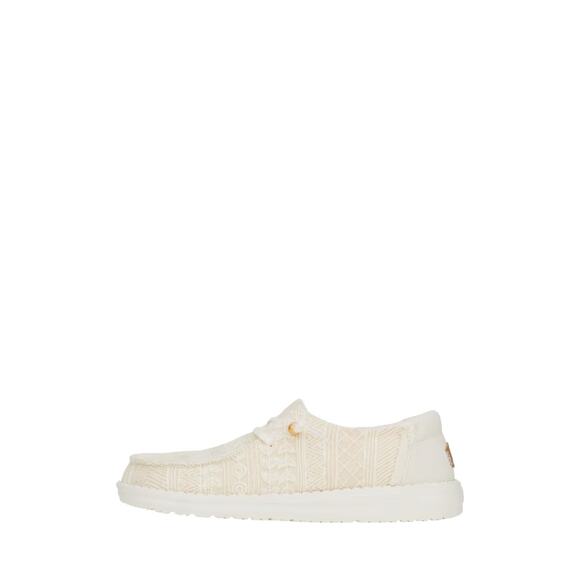 NWT HEYDUDE Women's Wendy Crochet Lace White/Gold 10 Medium - Picture 7 of 7